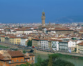 ０６７：イタリア  フィレンツェ  アルノ川とヴェッキオ宮殿