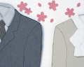 004：春　入社式　桜　スーツ