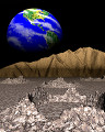 ０５１：CG 地球と宇宙空間のイメージ