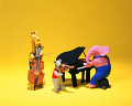 ０９８：楽器を演奏するキリン・鼠・象