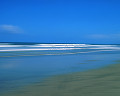 038： 海 波 砂浜 水平線 青空