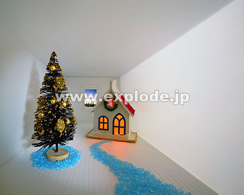 クリスマス ミニチュアハウス ツリー - MIX05032.jpg - 写真素材