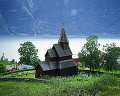 008：　ノルウェー　ウルネス　スターヴ教会　ルストラフィヨルド　文化