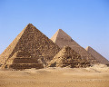 077：　エジプト　ギザ　ピラミッド群（メンカウラー王 カフラー王 クフ