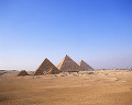 078：　エジプト　ギザ　ピラミッド群（メンカウラー王 カフラー王 クフ