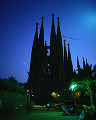095：　スペイン　バルセロナ　サグラダ・ファミリア聖堂　夜景