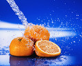 092：　水飛沫　オレンジ