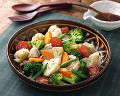 057：　カリフラワーとブロッコリーの温野菜サラダ