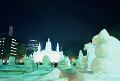 008：　札幌　大通公園　雪祭り　冬　夜景