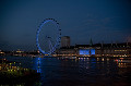 テムズ川とロンドン・アイの夜景