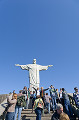 コルコバードの丘 キリスト像と観光客